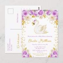 Swan Lila und Gold Rose Kinderdusche