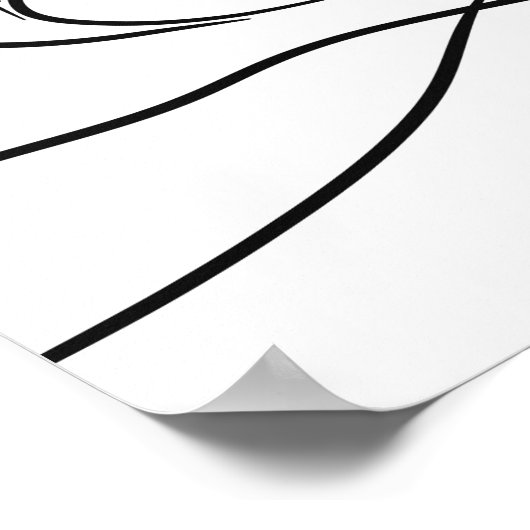 Swan Line Art Poster | Irish River Wildlife (Ecke)