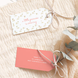 Swan Little Princess Baby Dusche Vielen Dank Geschenkanhänger