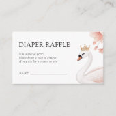 Swan Little Princess Baby Duwer Windel Raffle Begleitkarte (Vorderseite)