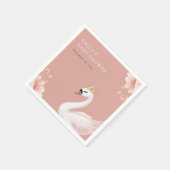 Swan Little Princess Baby Shower Serviette (Ecke)