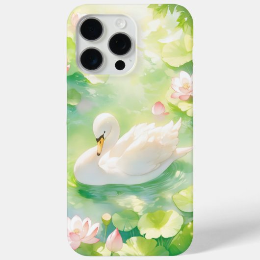 Swan Lotus Pond Case-Mate iPhone Hülle (Rückseite)
