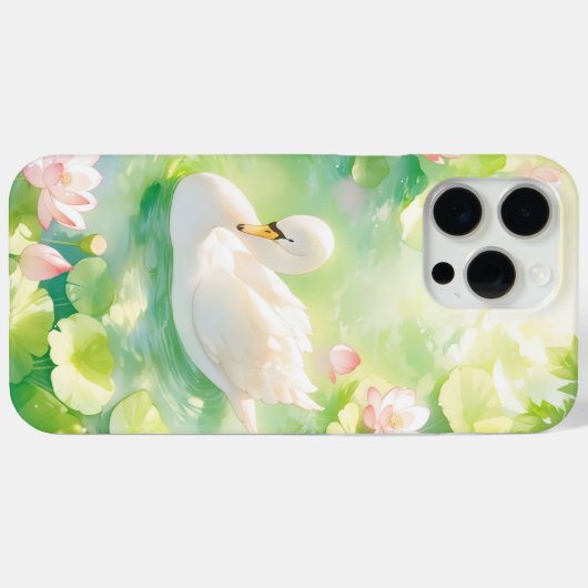 Swan Lotus Pond Case-Mate iPhone Hülle (Rückseite (Horizontal))