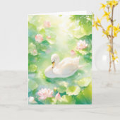 Swan Lotus Pond Karte (Gelbe Blume)