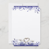 Swan Love Birds Hochzeitseinladungen Einladung (Rückseite)