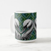 "Swan Love"  Kaffeetasse (Vorderseite Links)