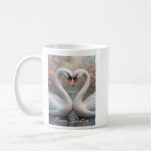 Swan Love Valentine Elegant Romantic Bird Kaffeetasse (Links)