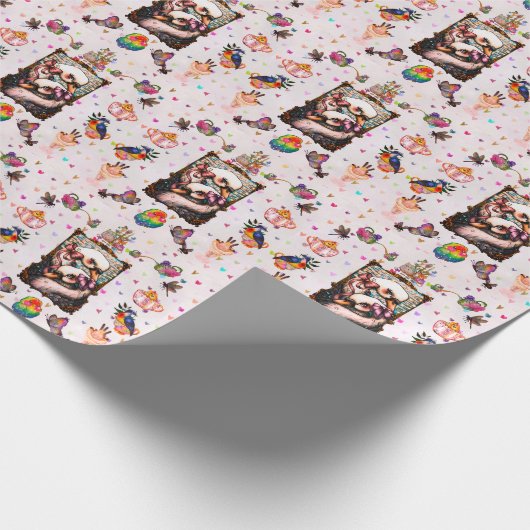 Swan Lovers Geschenkpapier (Ecke)