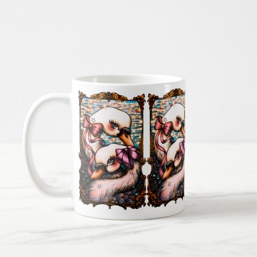 Swan Lovers  Kaffeetasse (Links)
