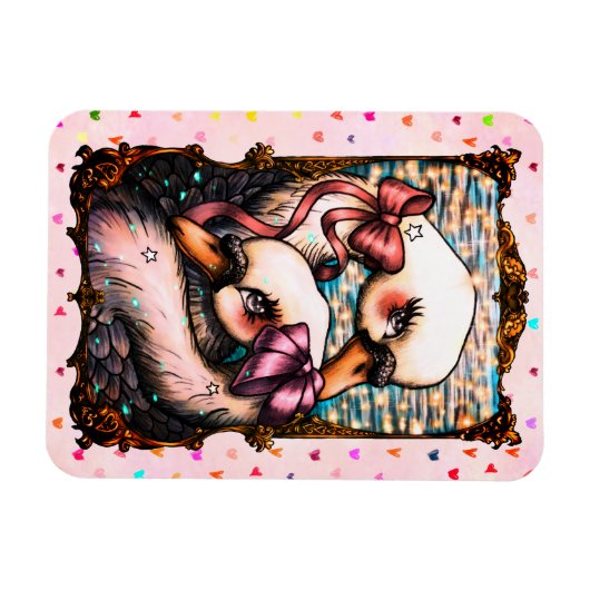 Swan lovers magnet (Horizontal)