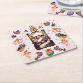 Swan Lovers Rechteckiger Pappuntersetzer (angewinkelt)