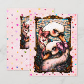 Swan lovers RSVP karte (Vorne/Hinten)
