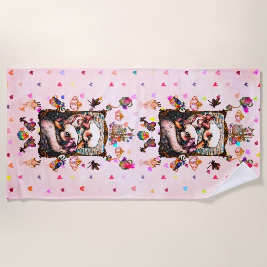 Swan lovers strandtuch (Vorderseite)