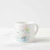 Swan Lovers - Valentine's Day Espressotasse (Vorderseite Rechts)