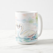 Swan Lovers - Valentine's Day Kaffeetasse (VorderseiteRechts)