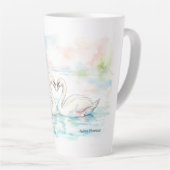 Swan Lovers - Valentine's Day Milchtasse (Rechte Ecke)