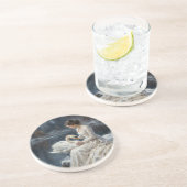 Swan Maiden Winter Lake Romance Fantasy Art Getränkeuntersetzer (Seite)