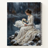 Swan Maiden Winter Lake Romance Fantasy Art Notizblock (Rückseite)