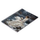 Swan Maiden Winter Lake Romance Fantasy Art Notizblock (Linke Seite)