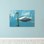 Swan mit Cloud Reflections Leinwanddruck (Insitu (Holzboden))