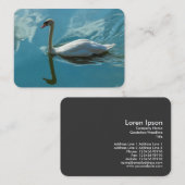 Swan mit Cloud Reflections Visitenkarte (Vorne/Hinten)
