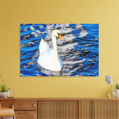 Swan mit Reflections Leinwanddruck (Insitu (Wohnzimmer))