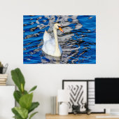 Swan mit Reflections Poster (Heimbüro)