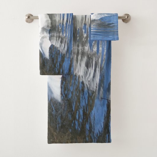 Swan mit Spread Wings Badehandtuch Set (Insitu)