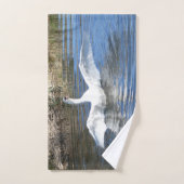 Swan mit Spread Wings Badehandtuch Set (Handtuch)