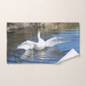 Swan mit Spread Wings Badehandtuch Set (Handtuch)