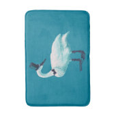 Swan mit Top Hat Quirky Funny Bird Art Badematte (Vorderseite Vertikal)