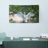 Swan mit Wings Spread Banner (Messeveranstaltung)