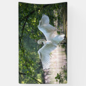 Swan mit Wings Spread Banner (Vertikal)