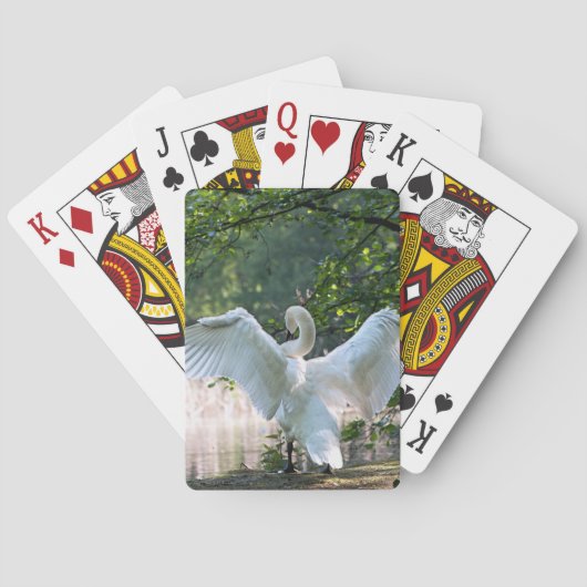 Swan mit Wings Spread Spielkarten (Rückseite)