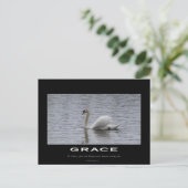 Swan Motivierend Gifts Postkarte (Stehend Vorderseite)
