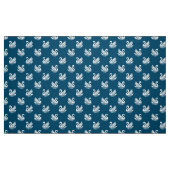 Swan Muster 02 - Weiß auf Ocean Blue Stoff (Fat Quarter (45,7 x 55,9 cm))