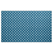 Swan Muster 02 - Weiß auf Ocean Blue Stoff (Yard (91,4 cm))