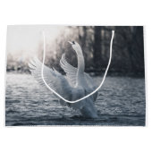 Swan Nature Foto Große Geschenktüte (Vorderseite)