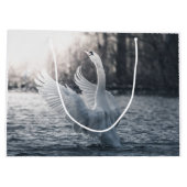 Swan Nature Foto Große Geschenktüte (Rückseite)
