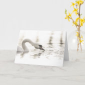 Swan Nature Foto Karte (Gelbe Blume)