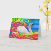 Swan Nest Karte (Gelbe Blume)
