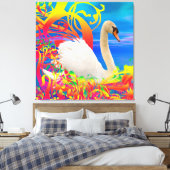 Swan Nest Leinwanddruck (Insitu (Schlafzimmer))