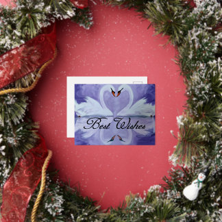 Swan Nuptials-Folie Einladung Postkarte