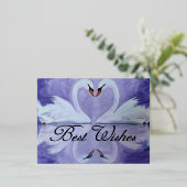 Swan Nuptials-Folie Einladung Postkarte (Stehend vorne)