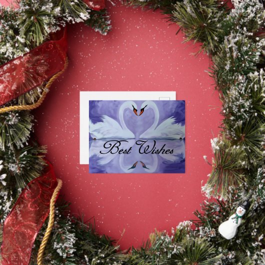 Swan Nuptials-Folie Einladung Postkarte (InSitu)