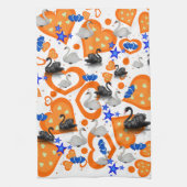 Swan Orange Hearts Kitchen Handtuch (Vertikal)