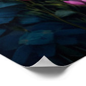 Swan Paar Valentinherz unter einem Sternnebel Poster (Ecke)