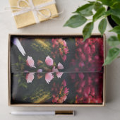 Swan Paar Valentinherz unter einem Sternnebel Seidenpapier (Geschenk)