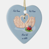 Swan Pair - Anpassen Keramik Ornament (Rechts)