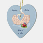 Swan Pair - Anpassen Keramik Ornament (Links)